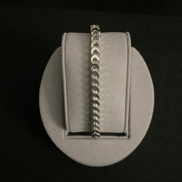 NEW- Solid 5.2mm 925 Silver Rhodium Coated Franco Link 8in Bracelet~ITALY - Picture 2 of 11